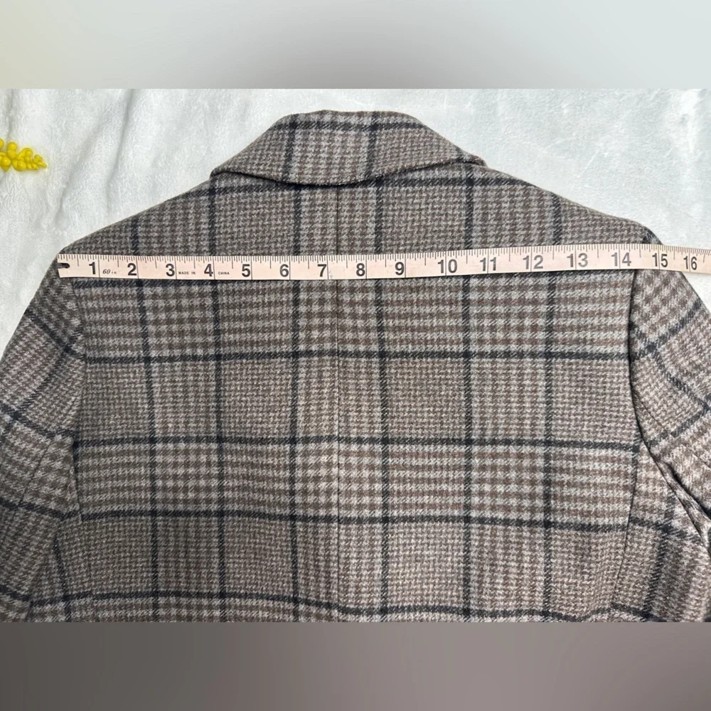 Everlane the Italian Wool Oversized Blazer Jacket in Glen Plaid Womens Size 00
